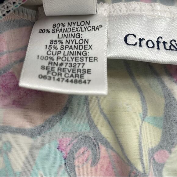 Croft & Barrow Tankini Top Sz 6L - Picture 7 of 13